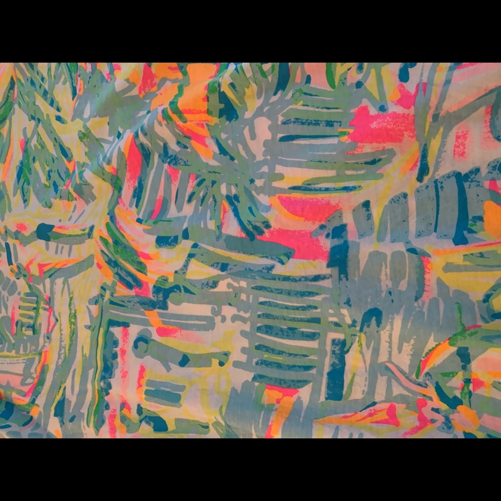 Lilly Pulitzer large neon print cotton dress